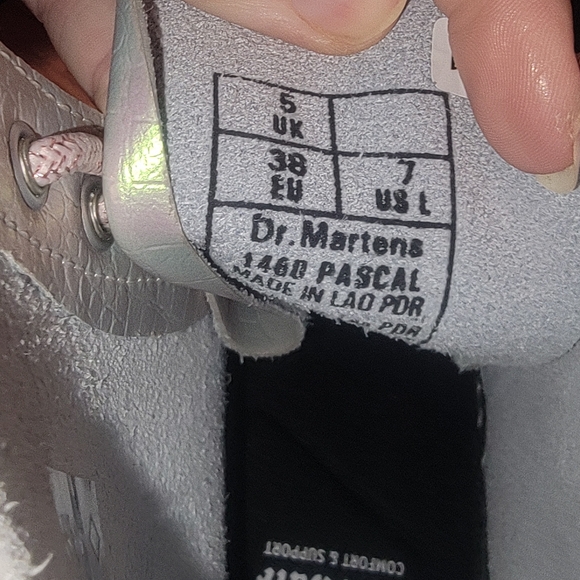 Dr Martens Iridescent Croc Pattern Pascal 1460 Lace Up Boots - Picture 9 of 14